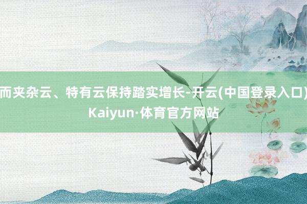 而夹杂云、特有云保持踏实增长-开云(中国登录入口)Kaiyun·体育官方网站