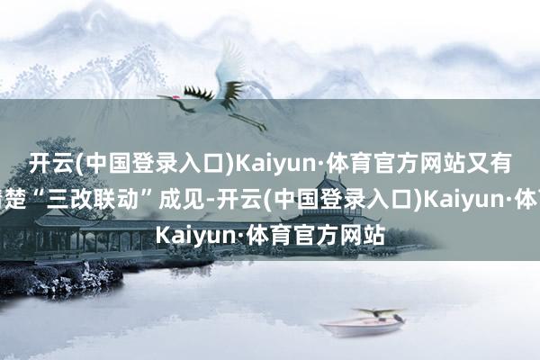 开云(中国登录入口)Kaiyun·体育官方网站又有多地政府清楚“三改联动”成见-开云(中国登录入口)Kaiyun·体育官方网站