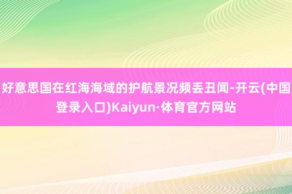 好意思国在红海海域的护航景况频丢丑闻-开云(中国登录入口)Kaiyun·体育官方网站