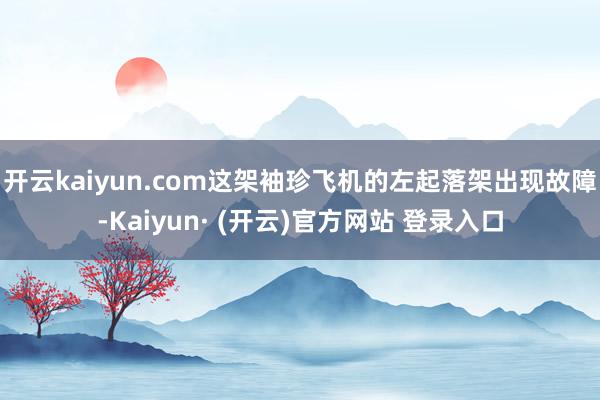 开云kaiyun.com这架袖珍飞机的左起落架出现故障-Kaiyun· (开云)官方网站 登录入口